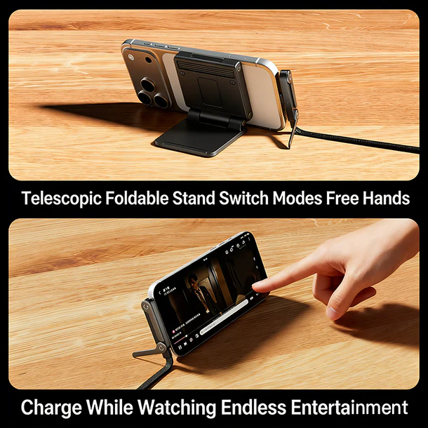 240W Fast Charging 2-in-1 Foldable Fast Charging Cable & Phone Stand
