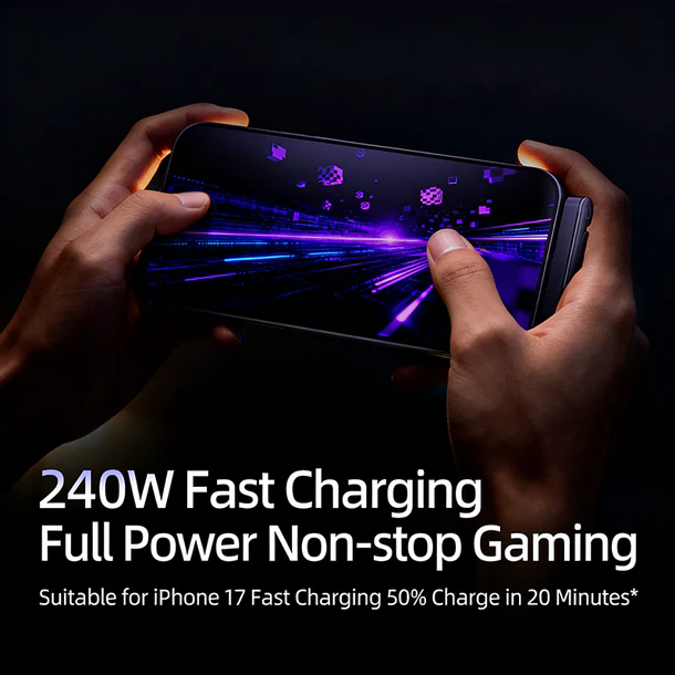 240W Fast Charging 2-in-1 Foldable Fast Charging Cable & Phone Stand