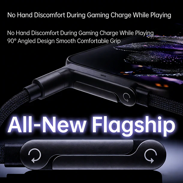 240W Fast Charging 2-in-1 Foldable Fast Charging Cable & Phone Stand